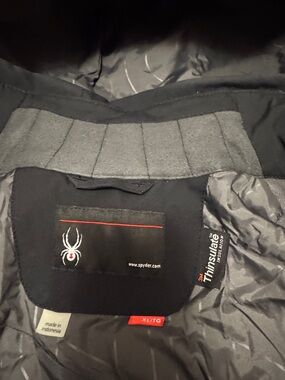 Spyder Black Jacket with Gray Logo Accent